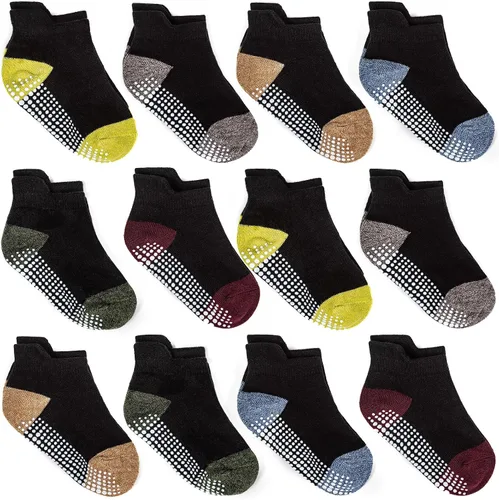 Vista 22 de Calcetines tobilleros antideslizantes Zaples para bebés con suelas antideslizantes para bebés, niños pequeños, niños y niñas