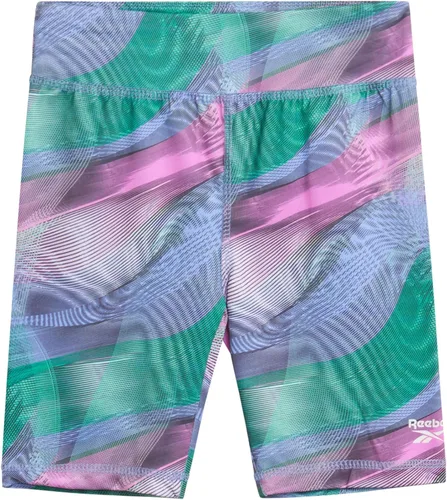 Vista 6 de Reebok Conjunto de pantalones cortos activos para niña, 2 piezas, camiseta de rendimiento y pantalones cortos de ciclismo, ropa deportiva de verano