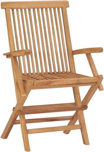 Vista 3 de Folding Patio Chairs 8 pcs Solid Teak Wood Out Door Outdoor Sillas para Comedor Dining Table Chairs for Terrace Picnic Study Living Room