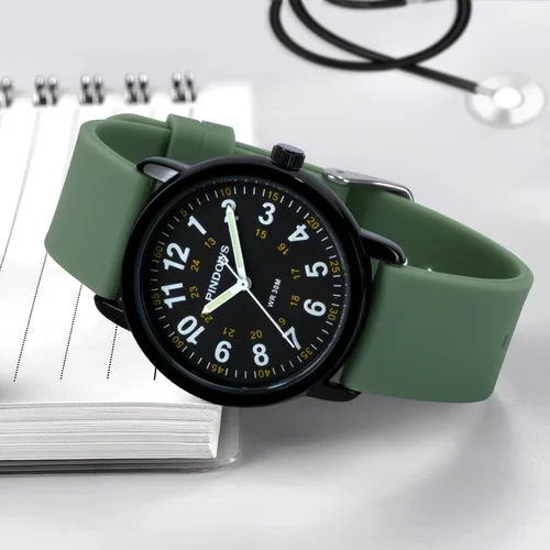 Vista 5 de PINDOWS Nurse Watch for Nurses, Doctors, Medical Professionals, Students, Easy to Read Waterproof Women's Men Medical Watch Luminous Dial 1224 Hour