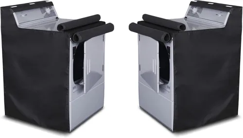 Vista 3 de AKEfit Funda para lavadora, funda impermeable a prueba de polvo con cremallera, apta para lavadora y secadora de carga superior exterior o frontal