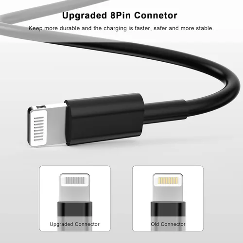 Vista 4 de Adaptador Lightning a 30 pines para iPhone, [certificado Apple MFi] Convertidor de carga y transferencia de datos hembra de 8 pines a 30 pines
