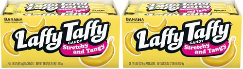 Vista 13 de Caja surtida de Laffy Taffy Stretchy & Tangy, paquetes de 1.5 onzas, paquete de 24 Uva, sandía, cereza elástico picante taffy, envuelto