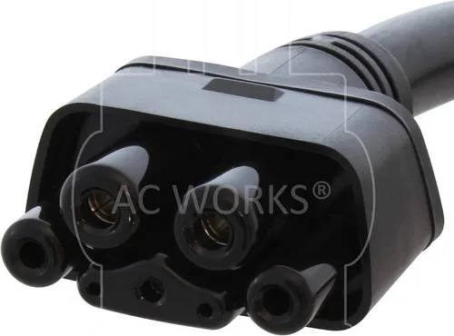 Vista 4 de AC WORKS Adaptador de carga EV para uso Tesla (TT-30P RV/Trailer 30A Gen2)