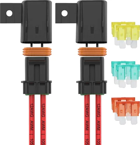 Vista 9 de Paquete de 10 portafusibles ATO ATC sellados impermeables Kit