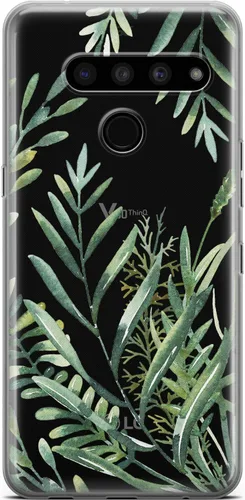 Vista 12 de Mertak Clear Phone Case Compatible with LG Stylo 6 5 4 K61 K51S K41S K30 K20 Q70 Q60 Slim Lightweight Design Cover Tropical Abstract Girls Flamingo