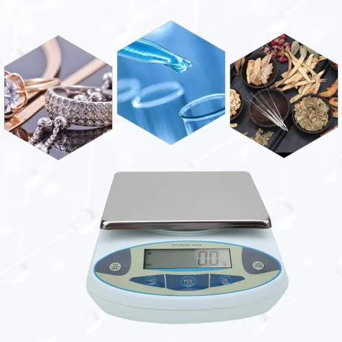 Vista 3 de Balanza digital, 44.1 lbs 0.00 oz Balanza de laboratorio de alta precisión Balanza electrónica analítica digital 100240V (US)