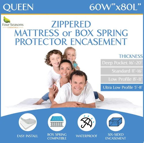 Vista 33 de Protector de colchón para sofá cama tamaño individual, 39 pulgadas de ancho x 72 pulgadas de largo x 5 pulgadas de profundidad, funda impermeable