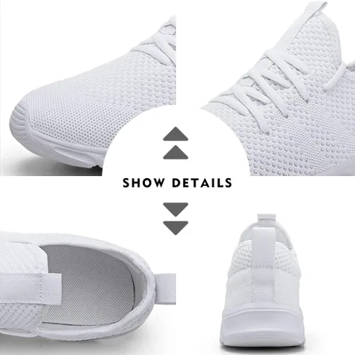Vista 3 de Damyuan - Tenis para mujer informales, con cordones, ligeros, para caminar o correr