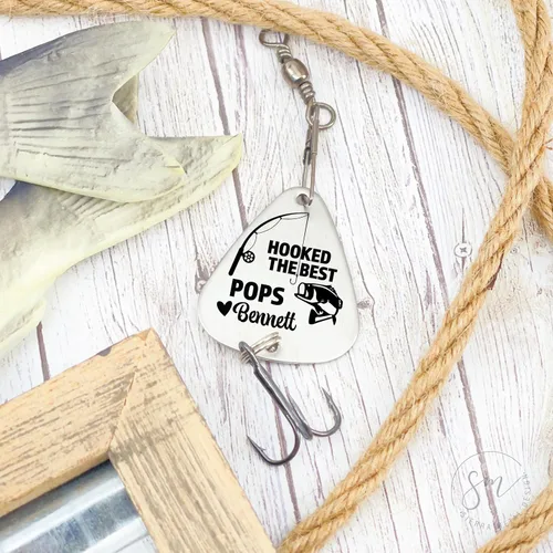 Vista 3 de Regalo para papá enganchado el mejor señuelo de pesca para papá, regalo para el día del padre, idea de regalo para papá, señuelo de pesca, idea
