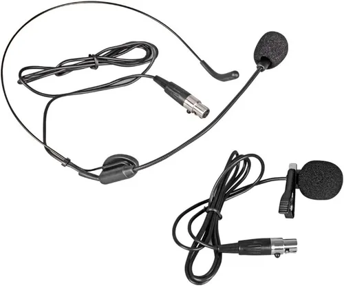 Vista 7 de Sistema de micrófono inalámbrico 6 canales Lavalier Mic Bodypacks Auriculares de solapa Frecuencia B Boda Fiesta Reunión Escuela Iglesia Conferencia
