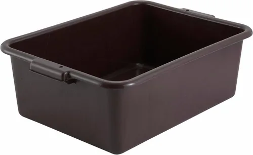 Vista 2 de Winco Bus Box Tina de Platos para Restaurantes, 5", Negro