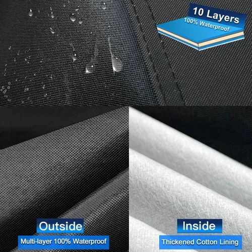 Vista 2 de Funda para Automóvil de 10 Capas Impermeable para Todo Clima para Coupé Hatchback, 100% Impermeable Fundas para Automóvil de Exterior Ajuste