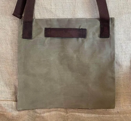 Vista 5 de XL Haversack, Bushcraft Shoulder Bag, Large Foraging Pouch, Waxed Canvas Messenger Bag
