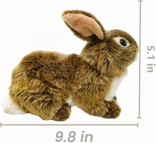 Vista 3 de TigerHart Brigid The Brown Rabbit - Conejito de peluche de 10 pulgadas