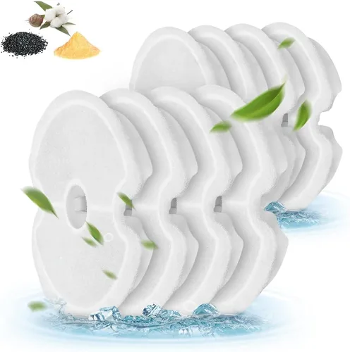 Vista 8 de Filtros de repuesto para fuente de agua de acero inoxidable para mascotas, fuente de agua para gatos, dispensador de agua para perros, paquete de 4