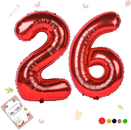 Vista 99 de Globos grandes de 40 pulgadas de números del 0 al 9, globos numéricos para decoración de fiesta de cumpleaños, globos de helio de aluminio