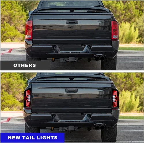 Vista 5 de Luces traseras secuenciales LED para Dodge Ram 1500 2002-2006 y Dodge Ram 2500 / 3500 2003-2006, conjunto de luces traseras LED completas