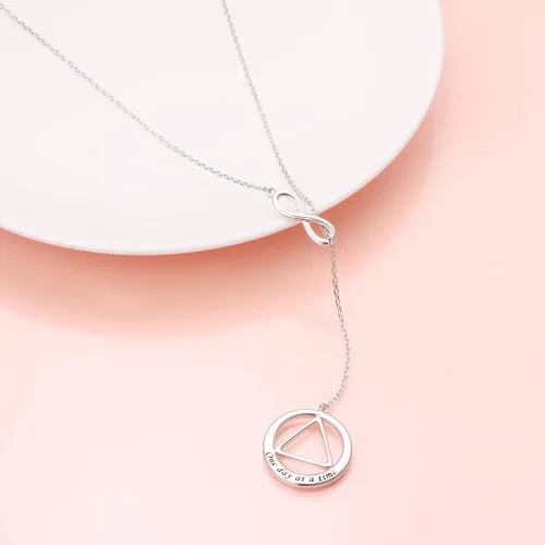 Vista 5 de Collar largo de plata de ley Larait Bar Y Lariat de cadena larga ajustable collar de regalo para ella, 30 pulgadas