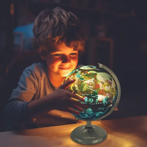 Vista 7 de Lexibook Planetario globo luminoso, STEM, globo 2 en 1 durante el día, mapa de constelación por la noche, azul/negro, NLJ185EN