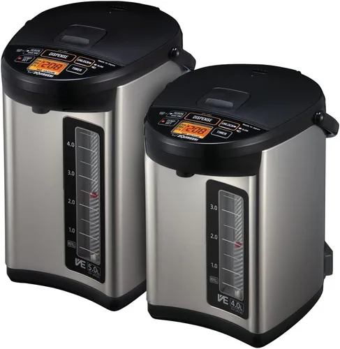 Vista 8 de Zojirushi Hervidor y calentador de agua de 4.0 litros (negro acero inoxidable) Aislamiento híbrido VE, modo de temperatura rápida, pantalla LCD