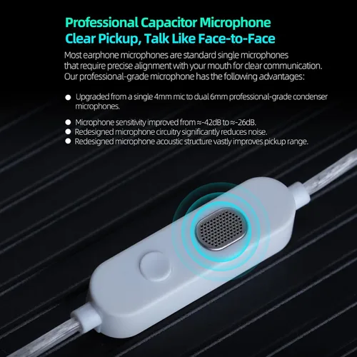 Vista 35 de KZ Castor - Auriculares intrauditivos, sonido de graves mejorado HiFi, IEMs aislantes de ruido ajustables, auriculares con cable de doble