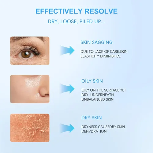 Vista 6 de Crema de esencia elástica de colágeno polipéptido, crema reafirmante antiarrugas con colágeno micromolecular para todo tipo de piel, 1 caja (2 tubos)