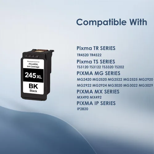 Vista 2 de PG-245XL Cartuchos de tinta negra de repuesto para Canon 245 245XL pg245 pg-245 para PIXMA MG2420 MG2522 MG2525 MG2920 MG2922 MG2924 MG3020 MG3022