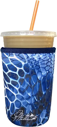 Vista 57 de Funda Koverz para café helado, funda aislante de neopreno para taza, se ajusta a una taza de café de 32 Oz., lavable y reutilizable, accesorios