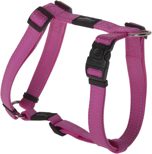 Vista 7 de Arnés reflectante ajustable para perros grandes; collar y correa a juego disponibles, rojo