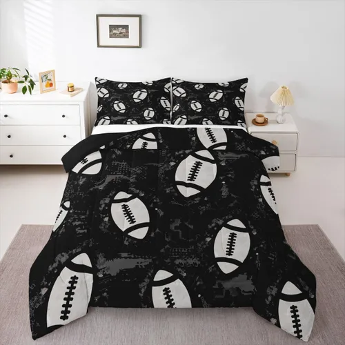 Vista 19 de Erosebridal Juego de edredón de béisbol tamaño individual, juegos de ropa de cama deportiva para niños, edredones y juegos de ropa de cama de nido