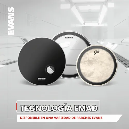 Vista 6 de Evans EMAD2 - Paquete de sistema para bombo de 22 pulgadas