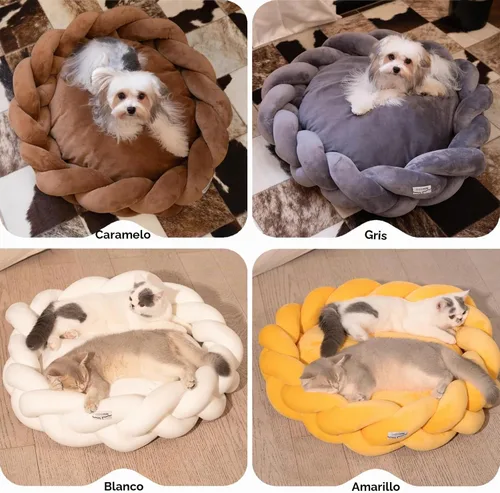 Vista 7 de CHEERPALS Cama Tejida para Gatos de Interior, Linda Cama para Mascotas con Almohadón Lavable Cama Esponjosa para Perros Pequeños (Gris Oscuro)