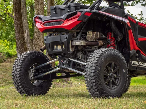 Vista 3 de SuperATV Brazos de radio traseros de aluminio Billet para Polaris RZR XP Turbo S / S4 (2018+) No funciona con parachoques traseros Polaris
