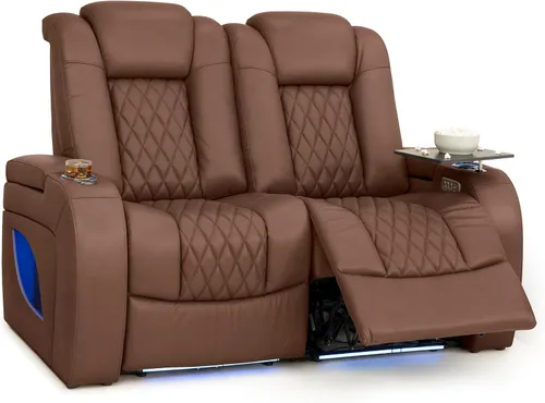 Vista 85 de Seatcraft Asientos de cine en casa Virtuoso LT Tawny Single reclinable Leonado