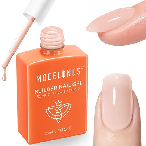 Vista 9 de modelones Builder Esmalte de uñas en gel, blanco lechoso constructor blanco