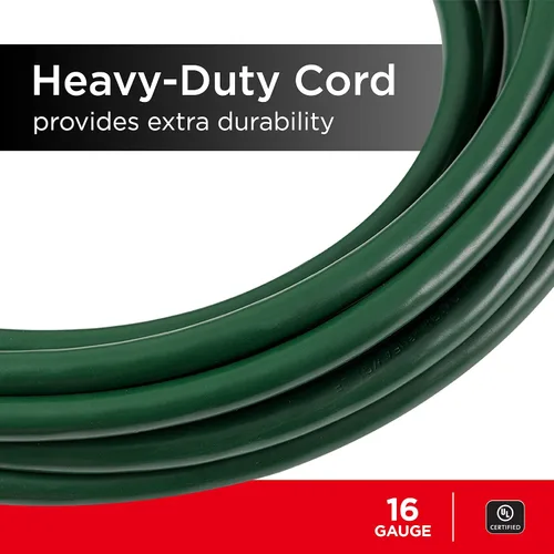 Vista 3 de UltraPro Outdoor Extension Cord, Heavy Duty 3 Prong Extension Cord, 15 Ft (Pack of 12)