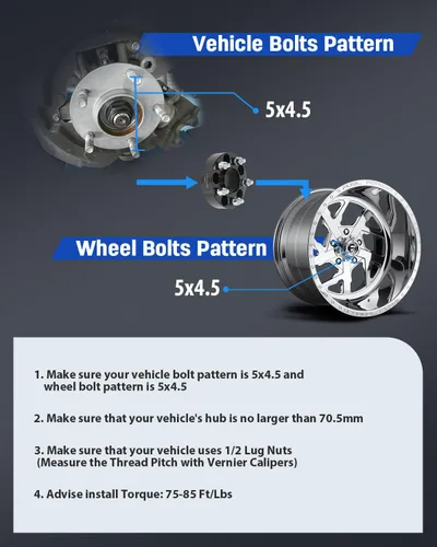 Vista 3 de ECCPP Espaciadores de rueda de 5 lug para Mazda B2500 5x4.5 espaciadores de rueda centrados de 1.5 pulgadas 03-05 para Aviator 98-01 para B2500