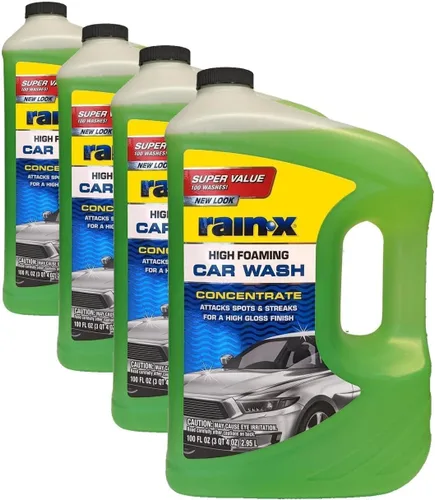 Vista 10 de Espuma para lavado de autos Rain-X 620191 - 100 onzas líquidas. Fórmula concentrada de alta espuma para una mayor acción de limpieza, que levanta