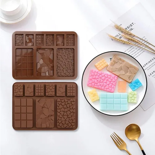 Vista 2 de 4 moldes de silicona para chocolate, moldes de chocolate con 9 cavidades, moldes de silicona para chocolate con 9 cavidades, moldes de caramelo