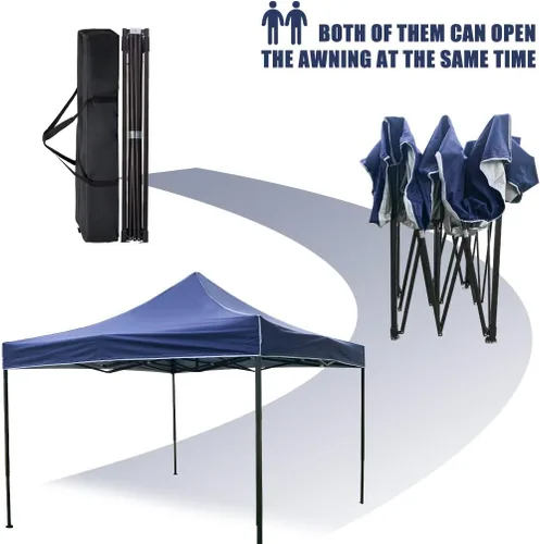 Vista 3 de FDW Tienda de campaña, toldo comercial instantáneo de 10 x 10 pies, toldo ajustable impermeable 300D con bolsa de transporte con ruedas, 4 bolsas