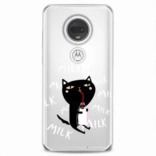 Vista 6 de Funda de TPU compatible con Motorola G9 G8 Plus G7 E20 P40 Z4 Edge 20 G22 Stylus negro Baby Cats Kawaii Flexible Silicona Animales Diseño Lindo