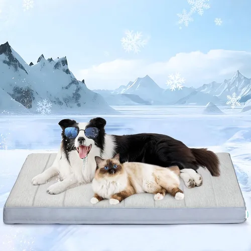 Vista 30 de Tapete refrescante para perros pequeños, almohadilla ortopédica de espuma viscoelástica de 24 x 18 pulgadas para verano, QMAX>0.5, almohadilla