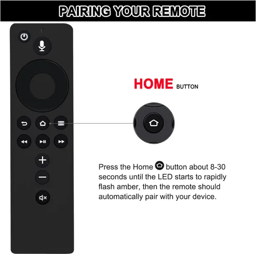 Vista 5 de Control remoto de voz de repuesto L5B83H con control de potencia y volumen para Amazon TV Cube and Stick, 1ª y 2ª