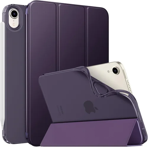 Vista 16 de MoKo Funda para el nuevo iPad mini 7 (A17 Pro) 2024, Funda para iPad mini de 6ª generación 2021 (21,08 cm), Funda para iPad mini 6, Funda trasera