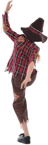 Vista 4 de Snailify Disfraz de espantapájaros para niños, disfraz de cosplay lindo de Halloween