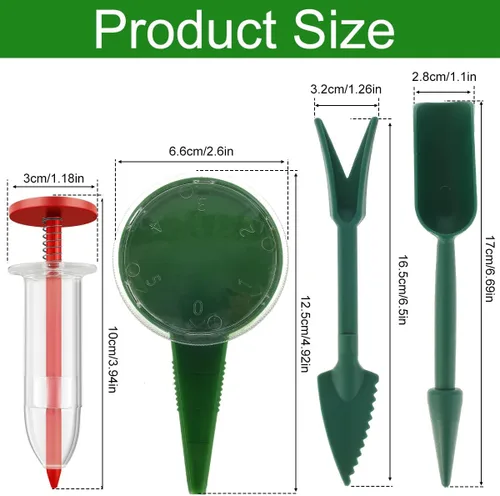 Vista 7 de HOTBEST Mini dispensador de semillas de siembra, 6 piezas, herramienta de sembradora de semillas, herramienta de sembradora de semillas de jardín