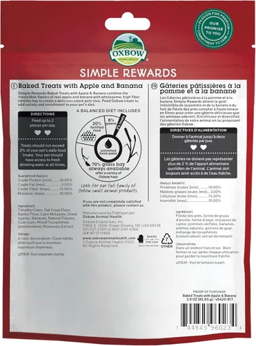 Vista 9 de Oxbow Simple Rewards - Golosinas pequeñas para mascotas, sabor a manzana