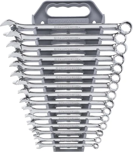 Vista 2 de GEARWRENCH 81902 Juego de llaves combinadas de 15 piezas de 12 puntos, patrón largo, métrico