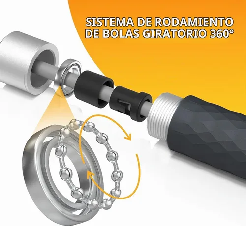 Vista 4 de PROIRON Cuerda de saltar con peso de 1 libra, cuerda de saltar con mango de aleación de aluminio, cuerda de saltar extra gruesa de 0.276 in